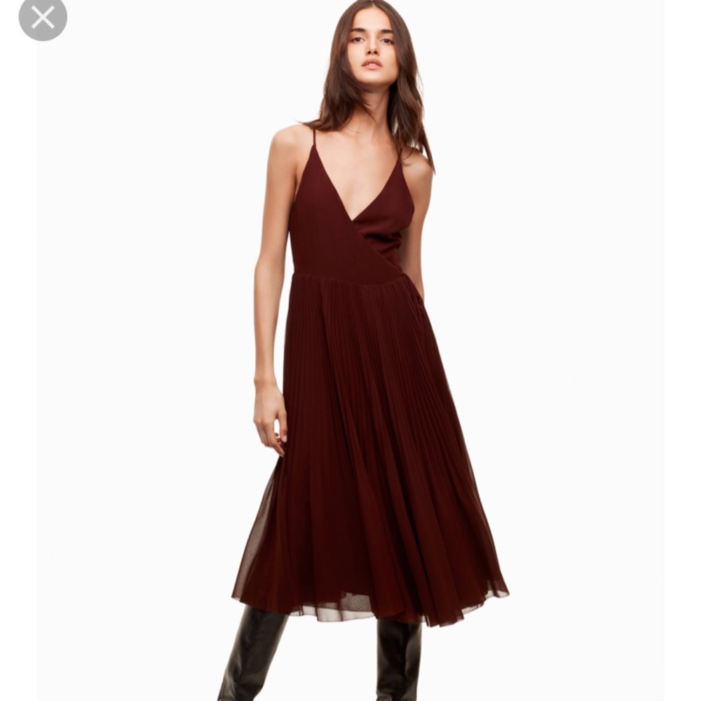New without tags! Aritizia burgundy dress